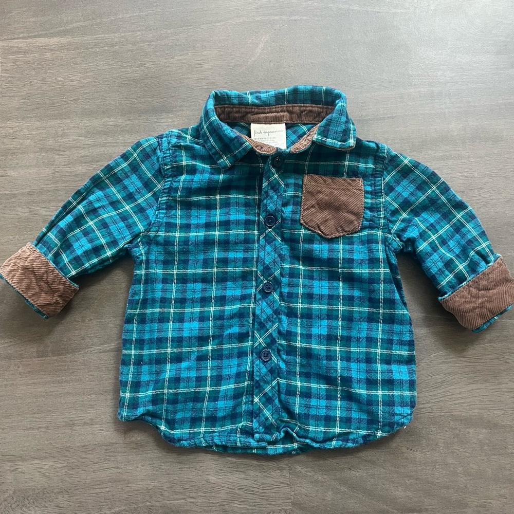 First impressions flannel size 6-9m
